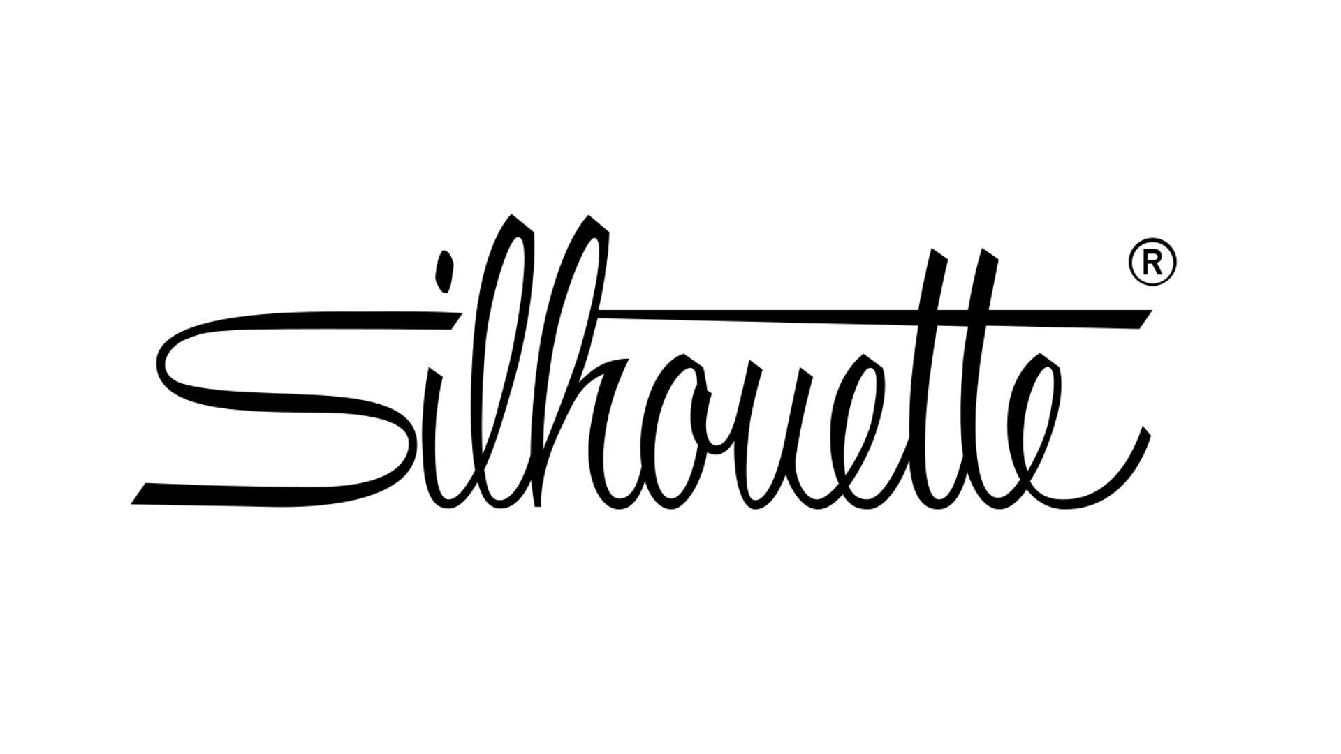 Silhouette Logo con letras negras en un fondo blanco