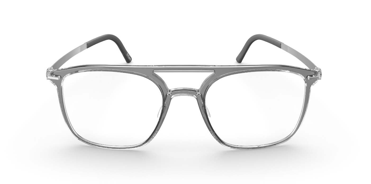 Gafas Silhouette con lentes transparentes de color gris y blanco